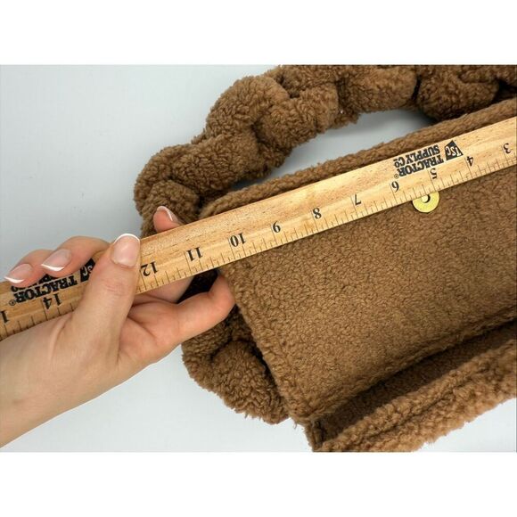 Jacquemus Womens Brown Genuine Le Bambidou Shearling Purse Shoulder Bag - Picture 8 of 10